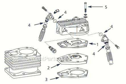 Page A Diagram and Parts List for MP3446 1999 Campbell Hausfeld Compressor